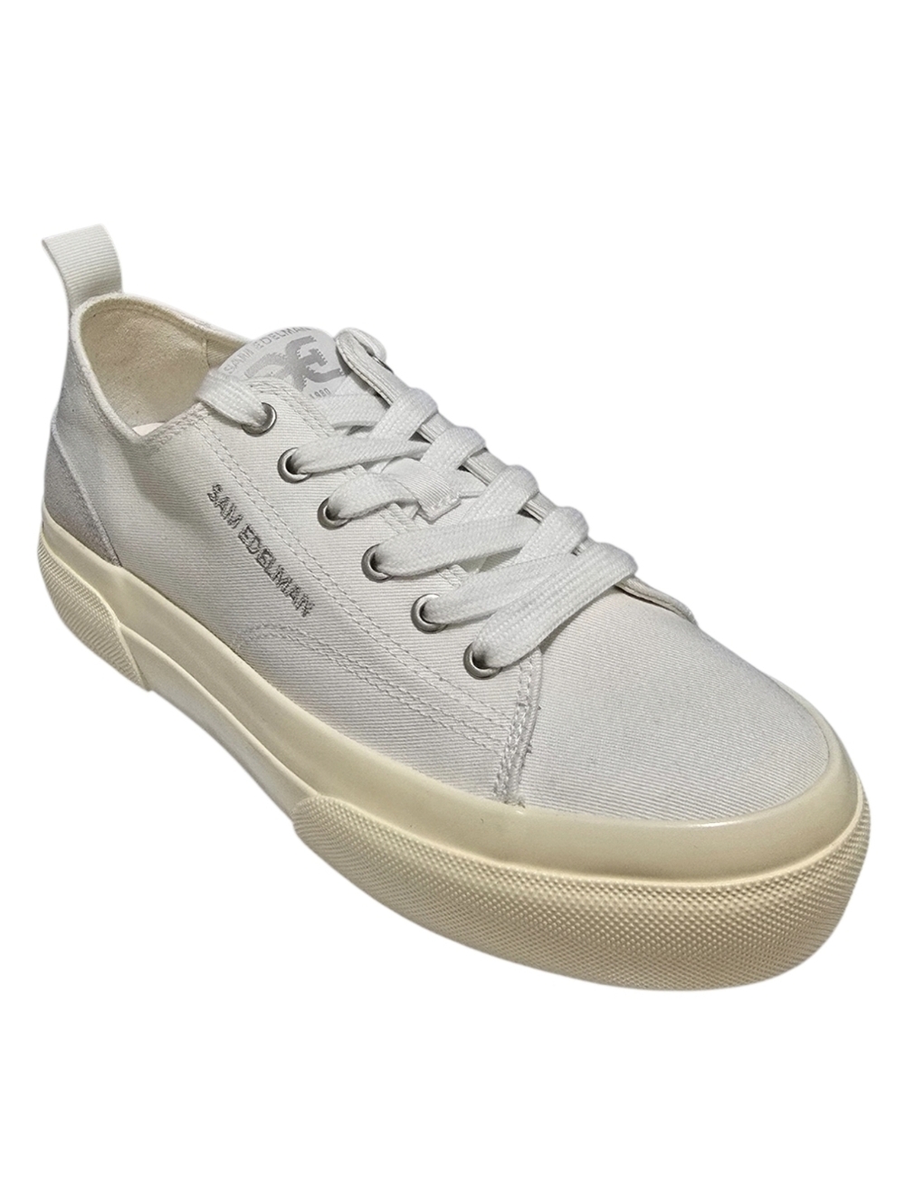 Sam Edelman Sonia Lace-Up Platform Sneaker - White Canvas - NIB